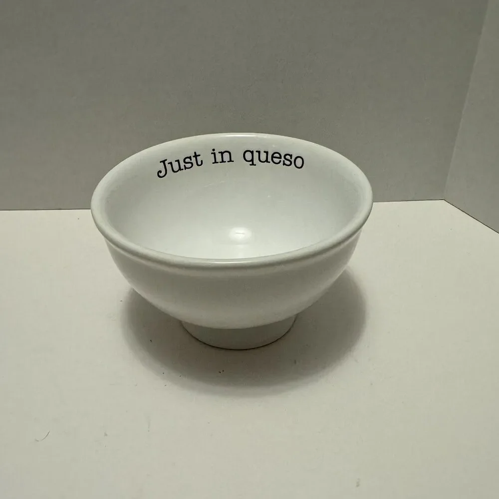 Mud Pie Just in Queso Mexican Dip Bowl Home Circa Collection